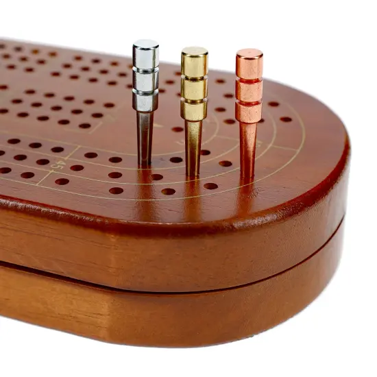 WE Games King-Sized Ultimate Cribbage Pegs - Set of 9 (3 Brass, 3 Chrome, 3 Copper) {2}