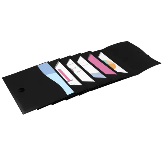 Avery Slide & View Expanding File Folder, 6 Pockets, Letter Size, 1 Black Folder (73542) {2}