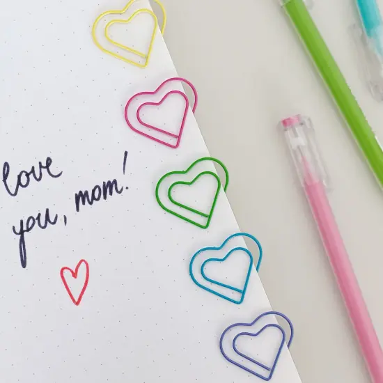 Wrapables Paper Clips Bookmarks for Office Home School (Set of 50) Hearts {3}