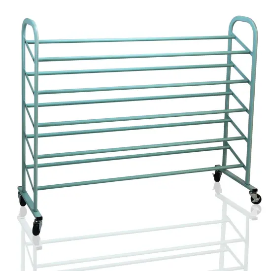 Oceanstar 5-Tier Metal Shoe Rack Blue {3}