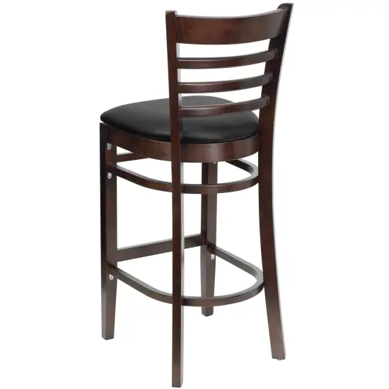 Emma and Oliver Bar Stools |&nbsp;Set of 2 Wood Bar Stools with Back NaturalWood {8}