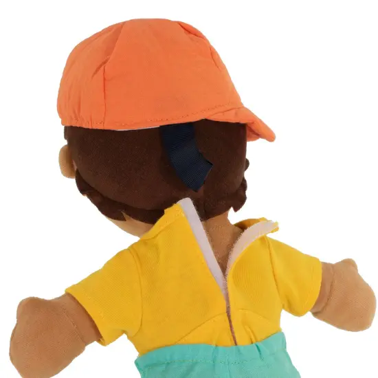 Miniland Fastening Learn To Dress Doll - Male with Dark Hair {4}