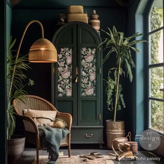 Prima Marketing Re-Design Decor Transfers 24"X35"-Boho Paisley {4}