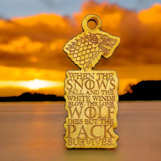 Ornament - When the Snows Fall - Raw Wood 2x4in {6}