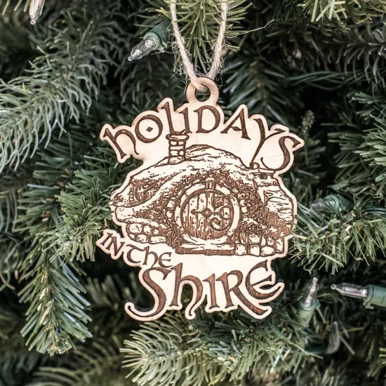 Ornament - Holidays in the Shire - Raw Wood 4x3n {3}