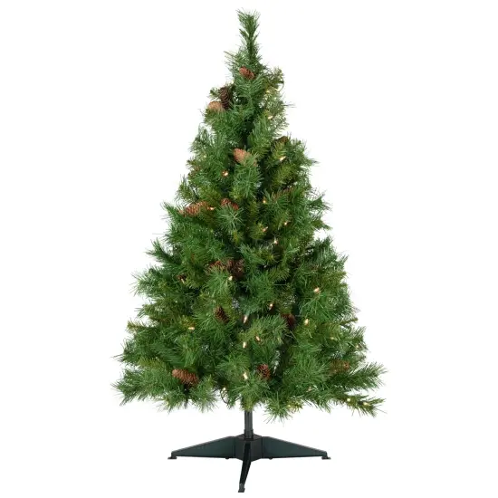 Northlight Pre-Lit Full Dakota Pine Artificial Christmas Tree - 4' - Clear Lights Green {3}