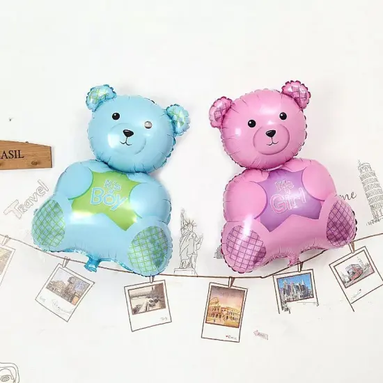 27" It's a Boy Girl Teddy Bear Foil Balloon {2}