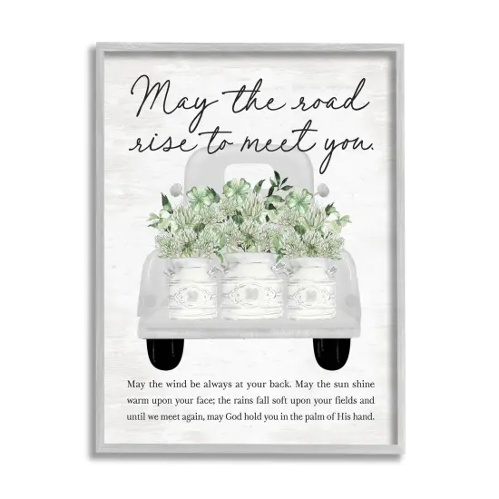 Stupell Industries Country Irish Proverb Framed Giclee Art Gray Frame {1}