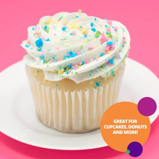 DecoPac Tutti Frutti Crushed Candy Bits, Sugar Decorations For Cakes, Toppings, Cupcakes, and Drinks | 16oz Pack {4}