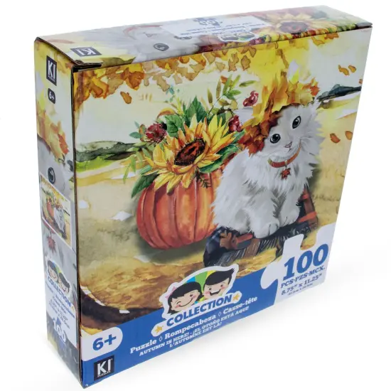 100 Piece Fall Kitten Puzzle {1}