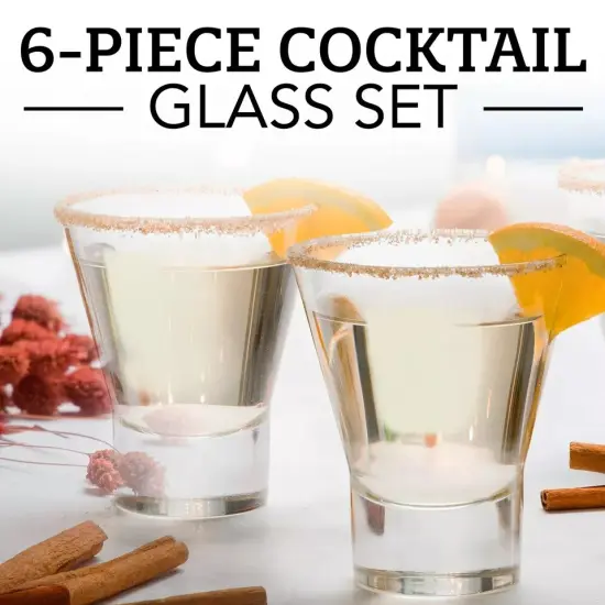 Bormioli Rocco 6-Pack YPSILON Cocktail Glasses set - 8.5 Ounce {4}