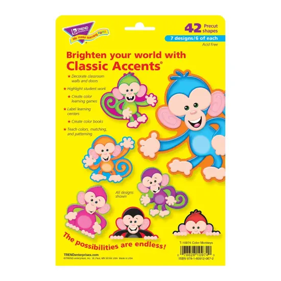 Color Monkeys Classic Accents&reg; Variety Pack, 42 Per Pack, 3 Packs {4}