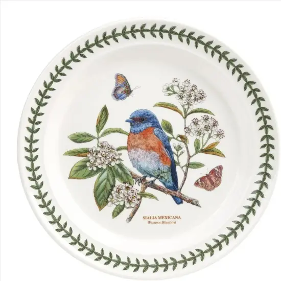 Portmeirion Botanic Garden Birds Collection Dinner Plates | Set of 6 Plates {1}