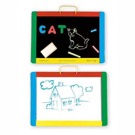Magnetic Chalkboard and Dry-Erase Board Set {1}