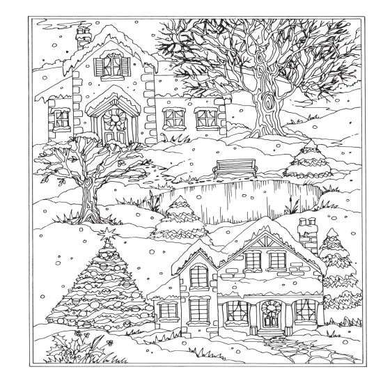 Creative Haven: Winter Wonderland Coloring Book-Softcover {5}