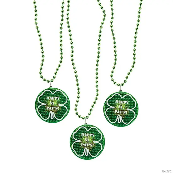 Shamrock Light-Up Necklaces - 12 Pc. {2}