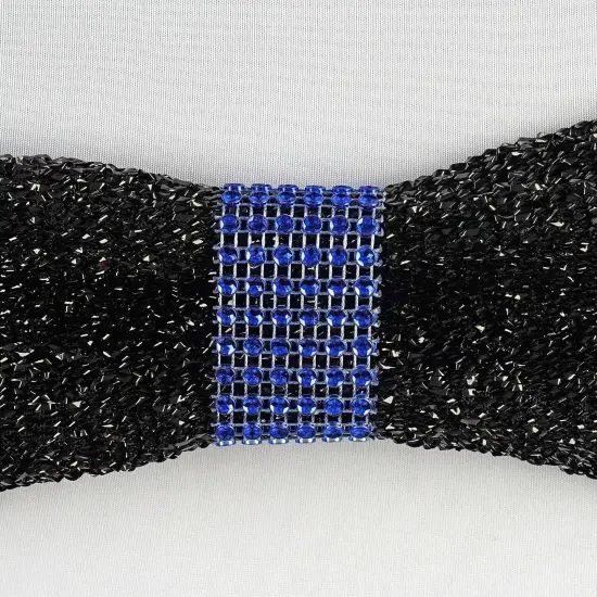 20-Pieces Diamond Rhinestone Mesh Napkin Rings Royal blue {2}