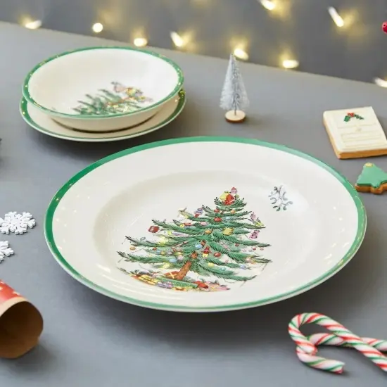 Spode Christmas Tree Fine Earthenware 10 Inch Dinner Plates {3}