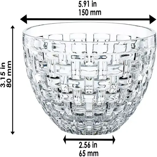 Nachtmann Bossa Nova Round 6 Inch Bavarian Fine Crystal Bowl, Set of 2 {4}