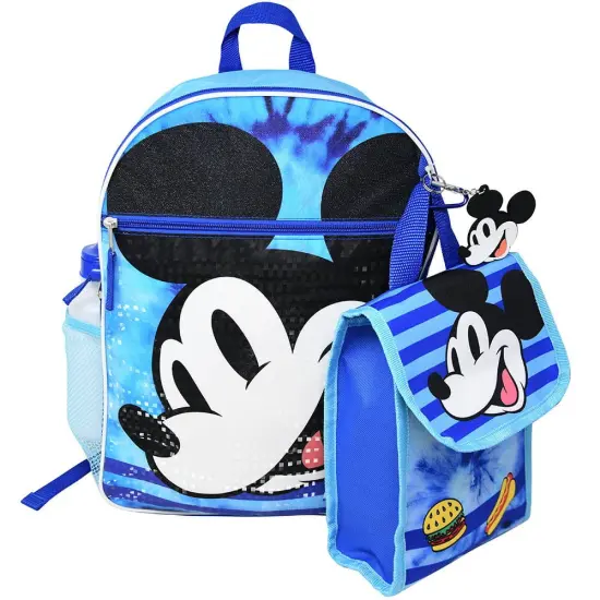 Walt Disney Mickey Mouse 16"Backpack with Lunch Bag set {1}
