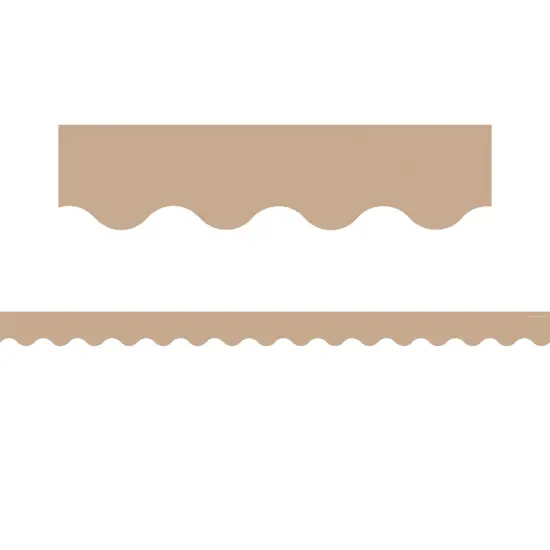 Light Brown Scalloped Border Trim, 35 Feet Per Pack, 6 Packs {3}