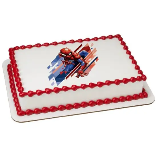Marvel Spider-Man Great Responsibility Edible Cake Image PhotoCake {1}