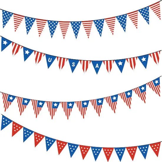 Cutout Patriotic Banner with Fringe {2}