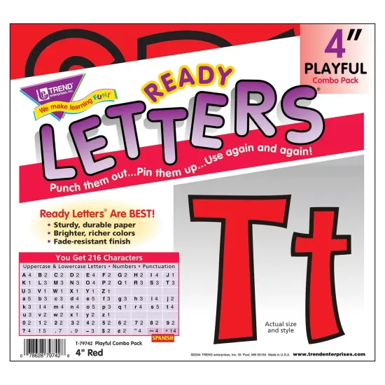 Red 4" Playful Combo Ready Letters&reg;, 3 Packs {2}