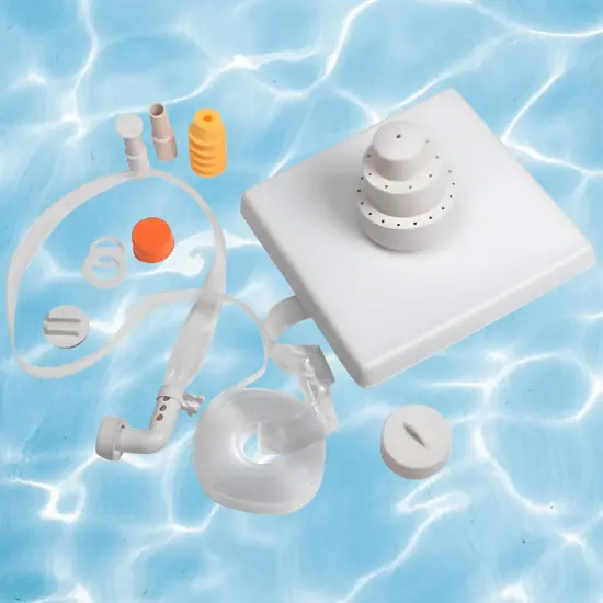 Swim Central 3-Tier Square Floating Grecian Pool Fountain - 11.75" - White {3}