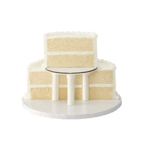 Stacked 2-Tier Round 6" & 10" Cake Structure Set {3}