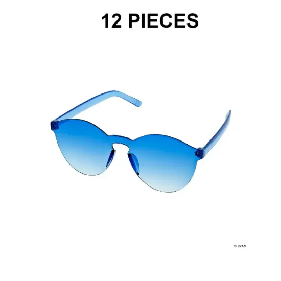 Cool Blue Rimless Sunglasses 12 Pc. {1}