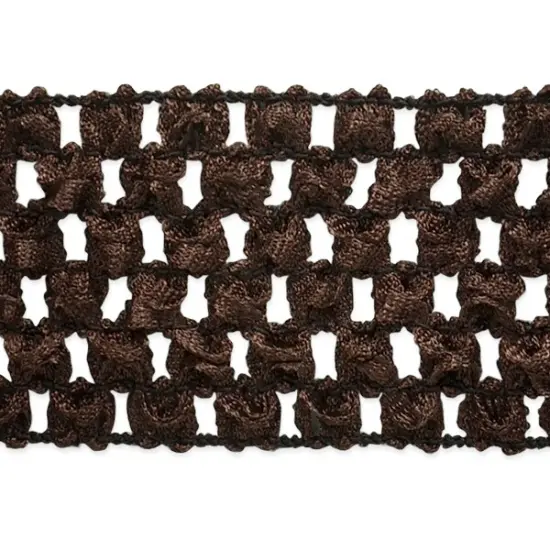 10 yards of 1 3/4" Crochet Stretch Trim | 10 yard cut Chocolate {1}