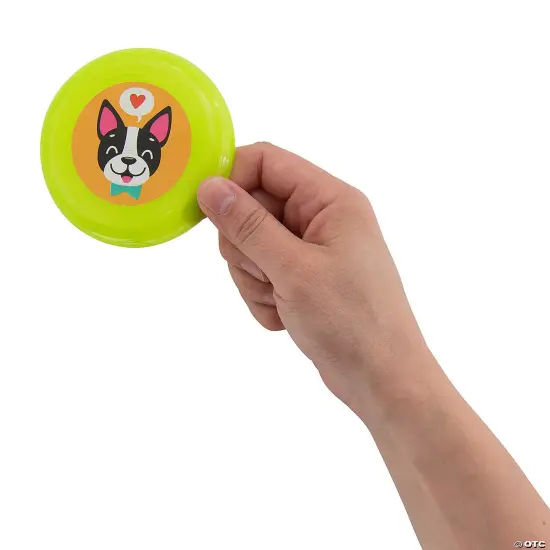 Mini Cute Dog Party Flying Discs - 12 Pc. {2}