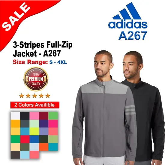 Adidas&reg; 3-Stripes Full-Zip Jacket Black/ black {2}