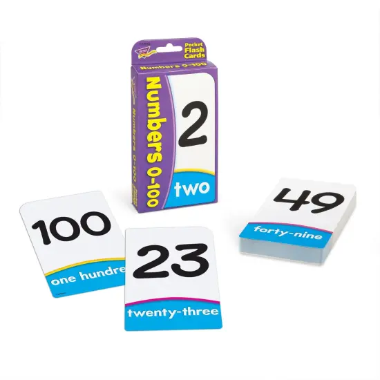 Numbers 0-100 Pocket Flash Cards, 6 Packs {4}