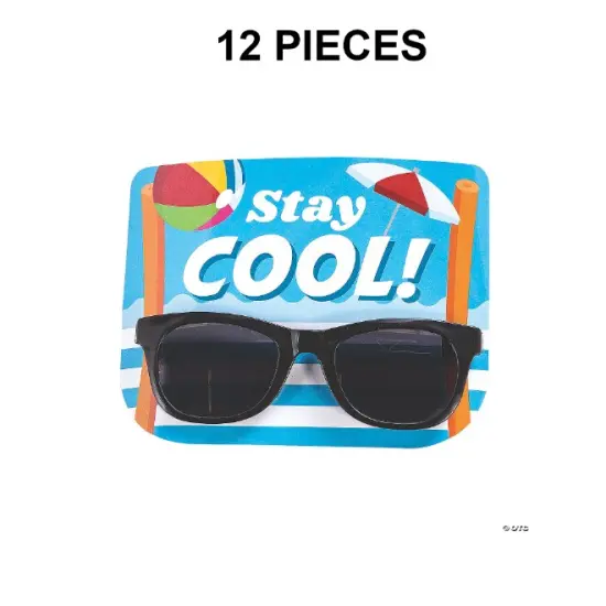 Pool Party Sunglasses with Card - 12 Pc. {1}