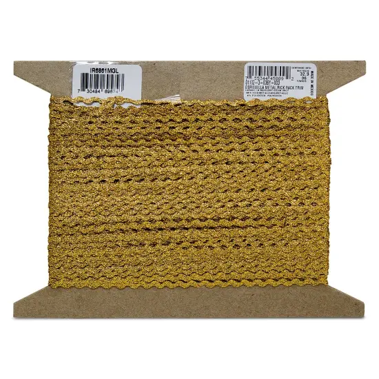36 yards of 1/4" Metallic Baby Ric Rac Trim | 36 yard cut Metallic Gold {3}