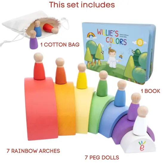 Wooden Arches And Peg Dolls (Set With Book) {5}