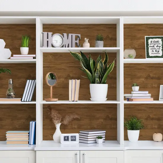 Peel and Stick Decorative Paper Roll, 17-1/2" x 10 ft, Classic Wood {6}