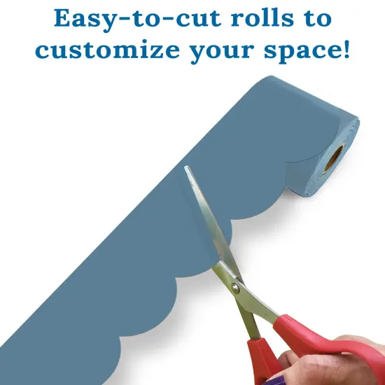 Carson Dellosa 260Ft Rolled Modern Boho Bulletin Board Border Set, 4 Pack of Scalloped Border Trim, Brown, Blue, Green and Pink Bulletin Board Borders for White Board, Cork Board, Boho Classroom D&eacute;cor {3}