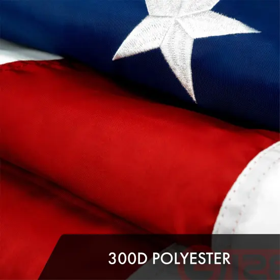 American Flag 300D Embroidered Polyester 8x12 Ft {4}