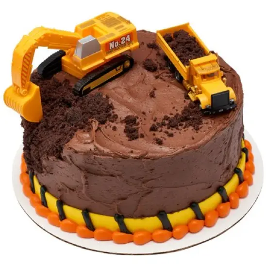 Construction Dig excavator and dump truck Cake Decorating Kit {4}