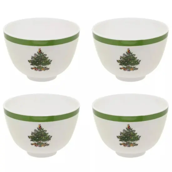 Spode Christmas Tree 6 Inch BPA-Free Melamine Bowls, Set of 4 {1}