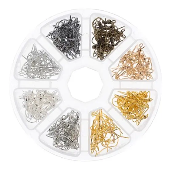 John Bead 8-Slot Ear Wires Jewelry Findings Kit Assortment, 240pcs {1}
