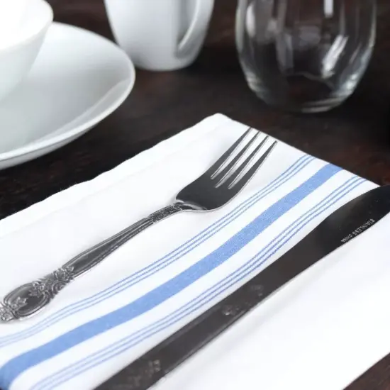 12 Pack Bistro Napkins Blue {2}