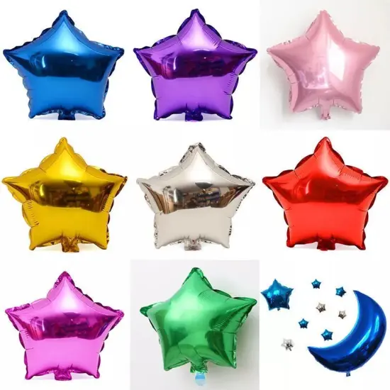 6pcs 5" Star Shape Aluminum Foil Balloons {2}