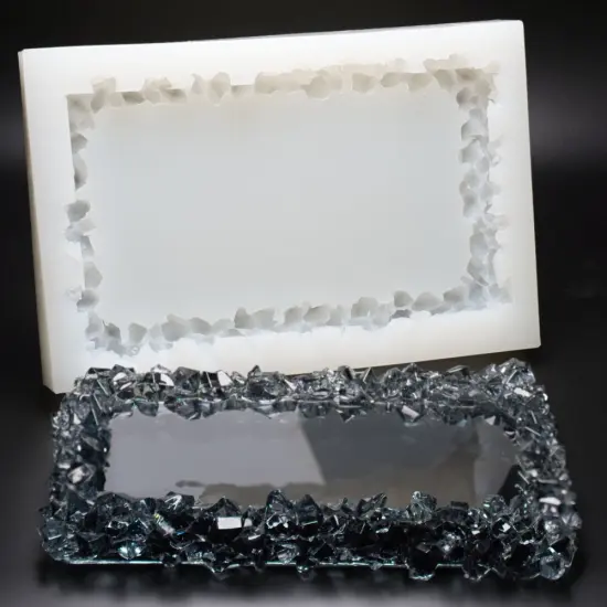 Handmade Colossal Crystal Edge Vanity Tray Mold {1}