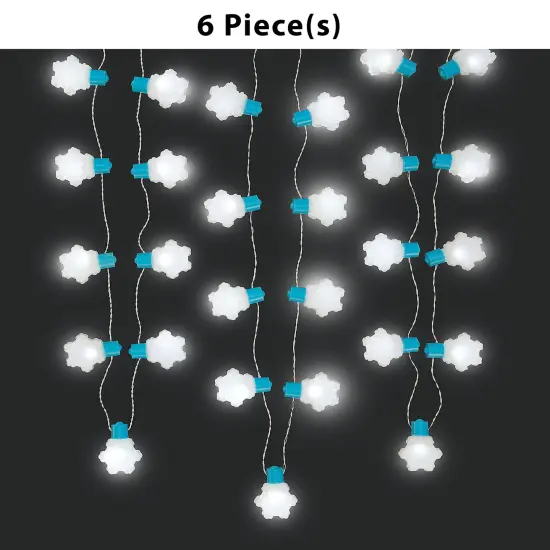 Light-Up Snowflake Necklaces - 6 Pc. {1}