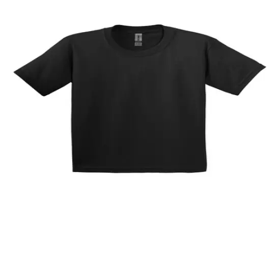 Gildan&reg; Youth Ultra Cotton Crew Neck Short Sleeve for Kids Black {1}