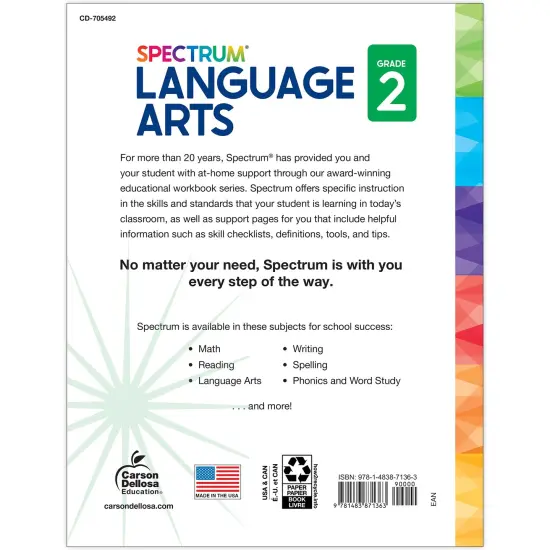 Spectrum Gr2 Language Arts Workbook {4}